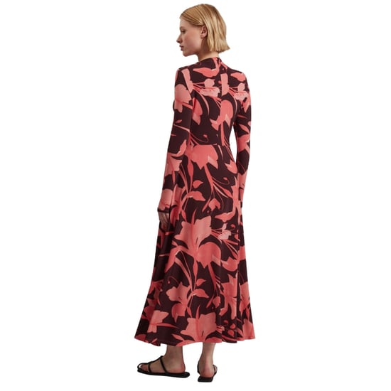 Ted Baker Starlah Slinky Jersey Bedrukte Donkerbruine Midi-jurk - Image 2