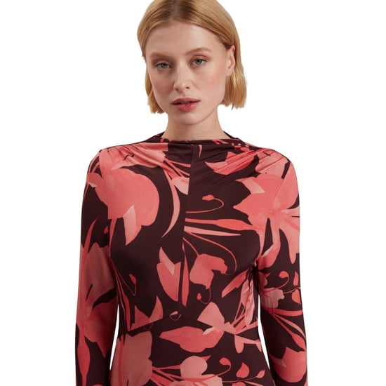 Ted Baker Starlah Slinky Jersey Bedrukte Donkerbruine Midi-jurk - Image 3