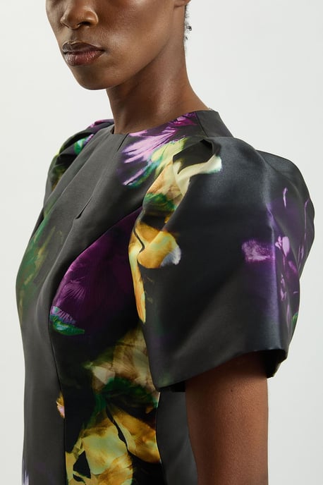 Petite Floral Print Twill Midi Dress - Image 2