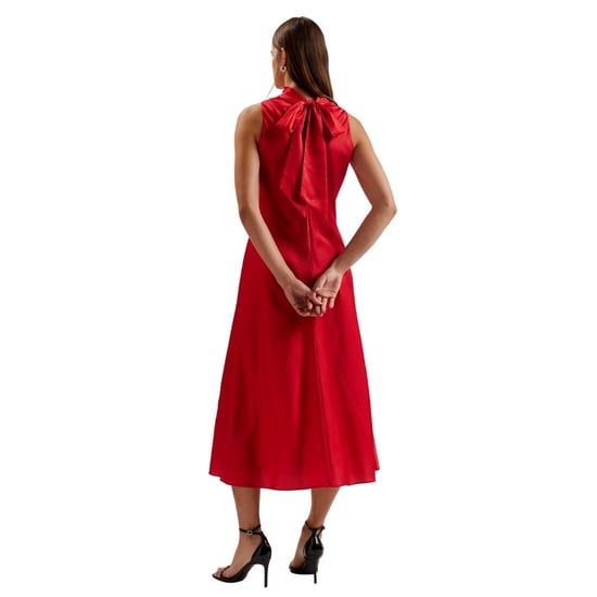 Ted Baker Aliara Bedrukte Rode Slipjurk Met Colkraag - Image 2