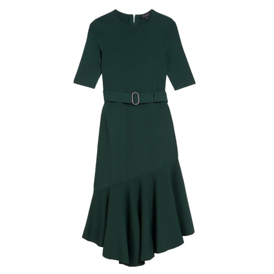 Ted Baker Samalee Gebreide Rok Met Zwierige Rand In Donkergroen, Midi-jurk - Image 1