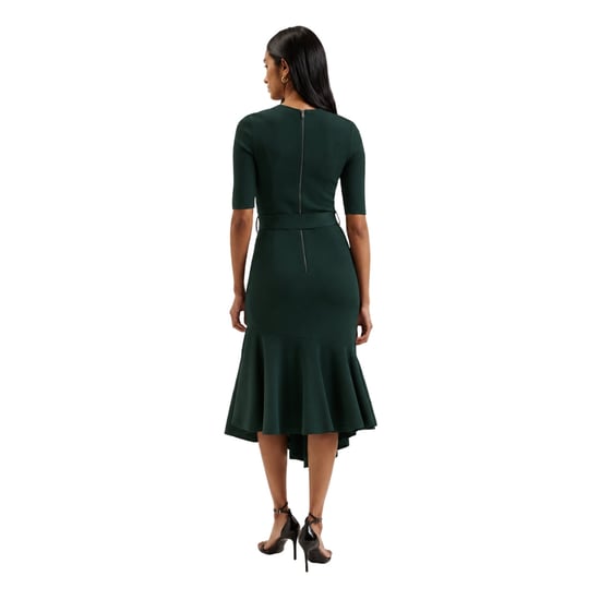 Ted Baker Samalee Gebreide Rok Met Zwierige Rand In Donkergroen, Midi-jurk - Image 2