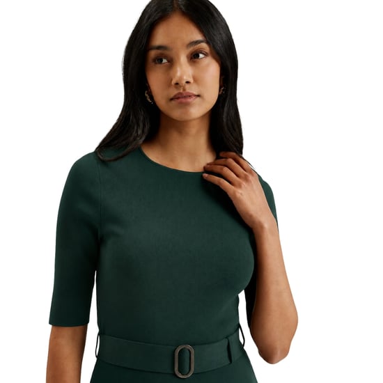 Ted Baker Samalee Gebreide Rok Met Zwierige Rand In Donkergroen, Midi-jurk - Image 4