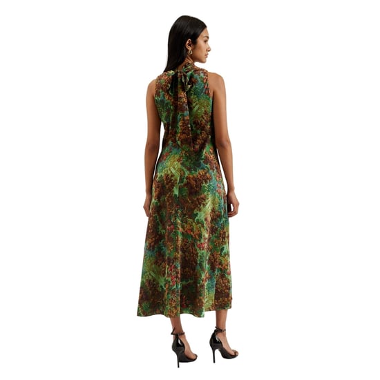 Ted Baker Eyva Bedrukte Midi-slipjurk Met Colkraag In Groen - Image 3