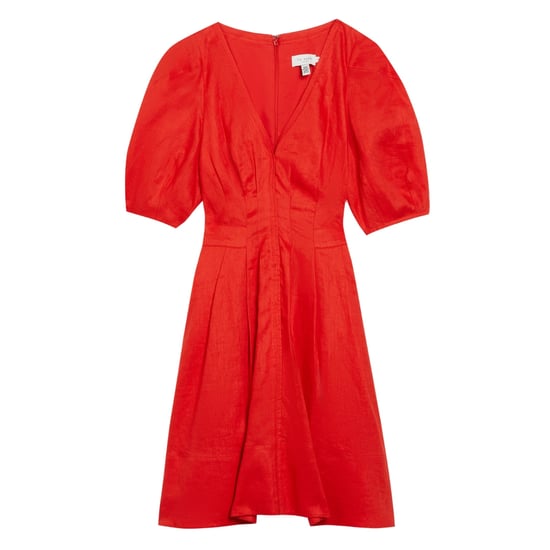 Ted Baker Koyo Linnen Mini-jurk Met Pofmouwen In Rood - Image 1