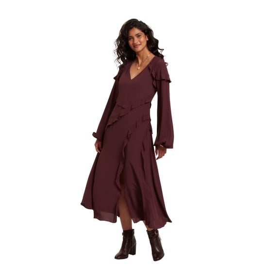 Ted Baker Midi-jurk Met Lange Mouwen En Ruches - Image 2