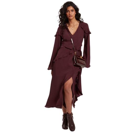 Ted Baker Midi-jurk Met Lange Mouwen En Ruches - Image 3