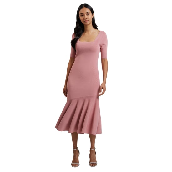 Ted Baker Miyhaa Gebreide Rok Met Zwierige Rand, Roze Jurk - Image 2