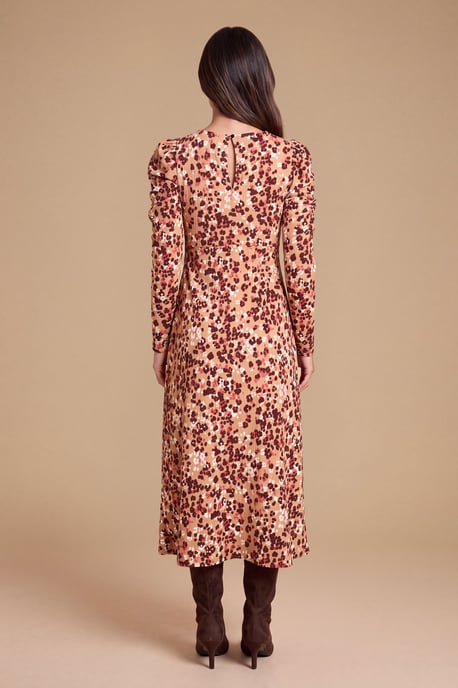 Petite Animal Keyhole Jersey Midi Dress - Image 2