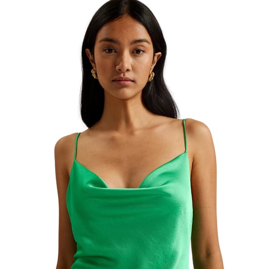 Ted Baker Tunca Satin Cowl Neck Grön Midiklänning - Image 2