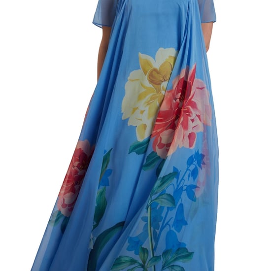 Ted Baker Marie Maxi-jurk Met Korte Mouwen En Volumineus Volume In Blauw - Image 4