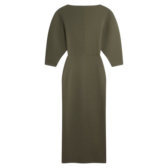 Ted Baker Vanitha Sculptured Rib Knitted Maxi Dress In Donkergroen - Image 1