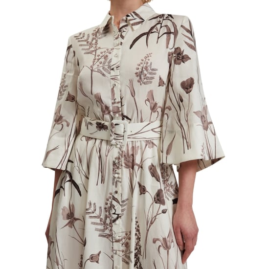 Ted Baker Luwisa Linnen Zijden Geplooide Midi-jurk In Ivoorkleur - Image 4