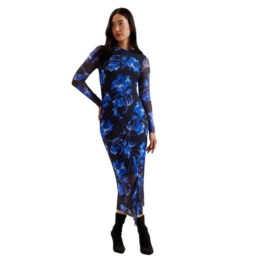 Ted Baker Marliyy Bodycon Jurk Met Print Van Mesh In Blauw - Image 3