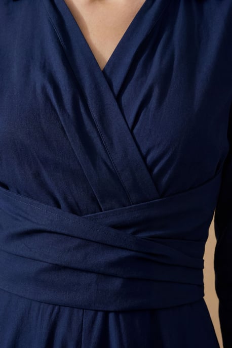 Cotton Poplin Maxi Occasion Shirt Dress - Image 3