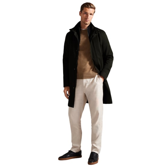 Ted Baker Erolson Nylon Funnel Neck Dark Green Coat - Image 2