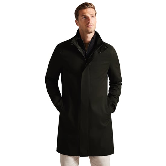 Ted Baker Erolson Nylon Funnel Neck Dark Green Coat - Image 3