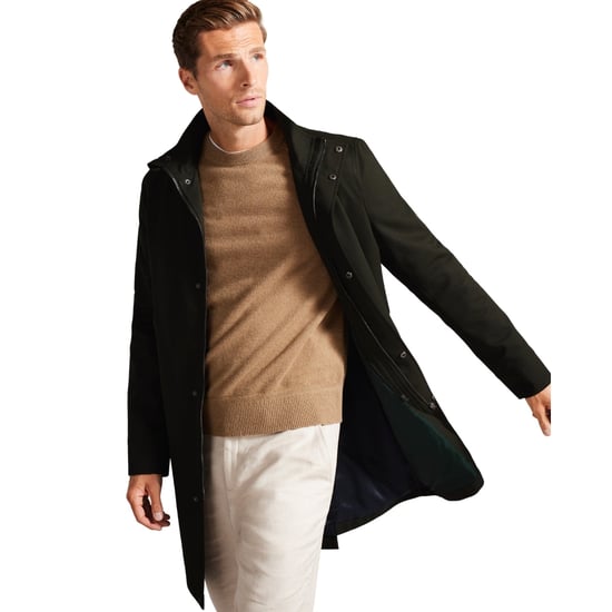 Ted Baker Erolson Nylon Funnel Neck Dark Green Coat - Image 6
