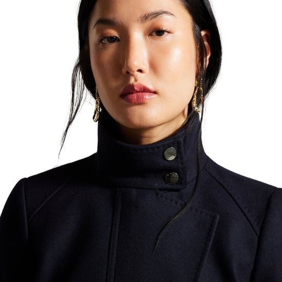 Ted Baker Icombis Korte Jas Met Trechterhals In Marineblauw - Image 5