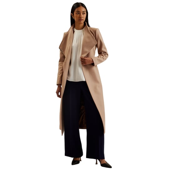 Ted Baker Rosell Long Length Wool Camel Wrap Coat - Image 3