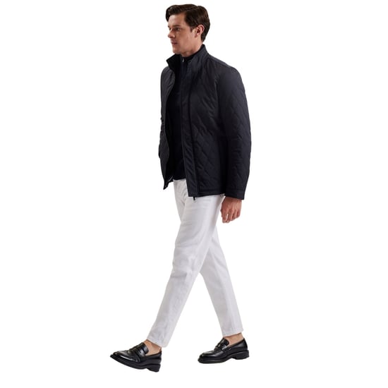 Ted Baker Zampa Quilted Funnel Navy Jacket - Image 5
