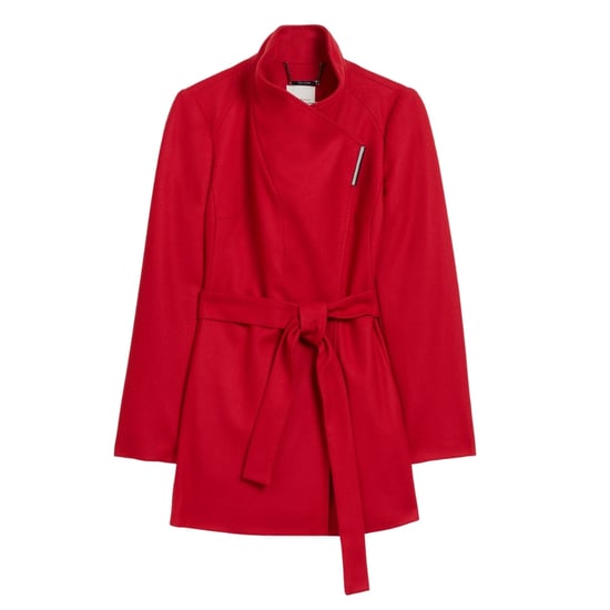 Ted Baker Rosess Korte Wollen Wikkeljas Met Riem In Rood - Image 1