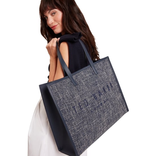 Ted Baker Tweekon Tweed Extra Large Navy Icon Bag - Image 3