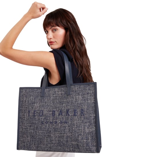 Ted Baker Tweekon Tweed Extra Large Navy Icon Bag - Image 4