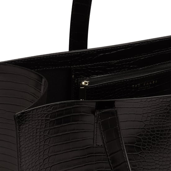 Ted Baker Croccon Croc Effect Large Black Icon Bag - Image 4