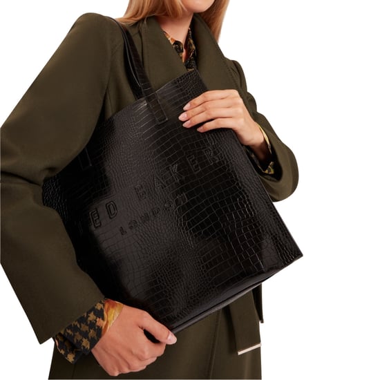 Ted Baker Croccon Croc Effect Large Black Icon Bag - Image 5