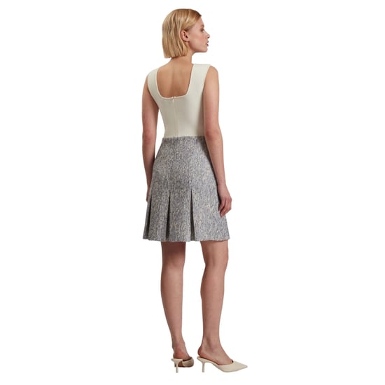 Ted Baker Vulpam Mouwloze Jurk Met Gebreid Bovenstuk En Bouclé In Lichtblauw - Image 2