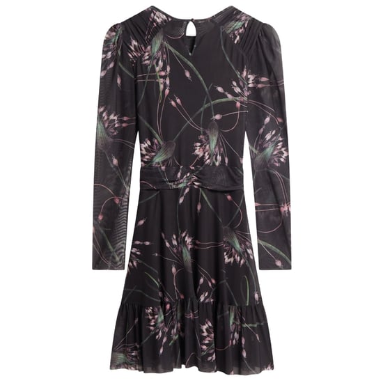 Ted Baker Sannde Svart Miniklänning I Mesh Med Samlade Axlar - Image 2
