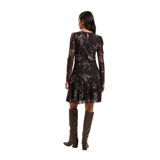 Ted Baker Sannde Svart Miniklänning I Mesh Med Samlade Axlar - Image 5