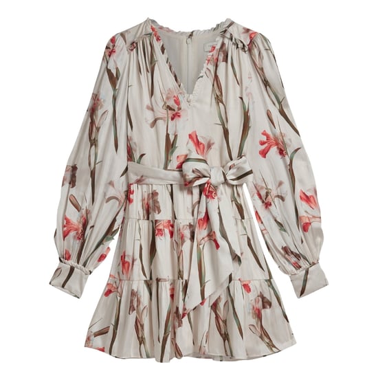 Ted Baker Cuiaba Pleat Detail V-neck Ivory Mini Dress - Image 1