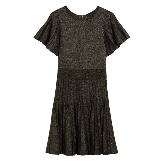 Ted Baker Madison Metallic Angel Sleeve Zwarte Gebreide Jurk - Image 1