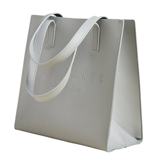 Ted Baker Crosshatch Small Icon Light Grey Bag - Image 5