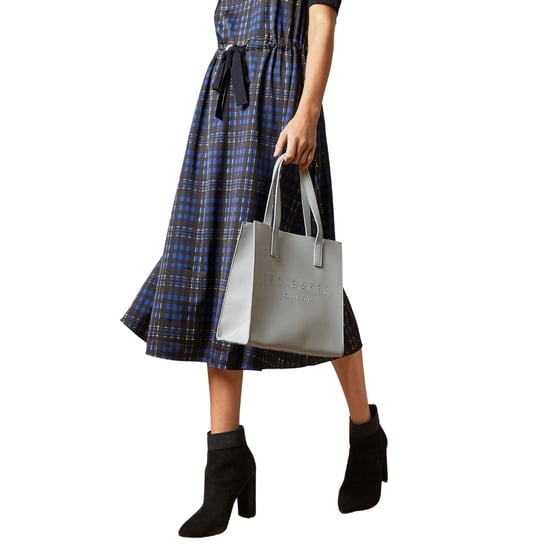 Ted Baker Crosshatch Small Icon Light Grey Bag - Image 6