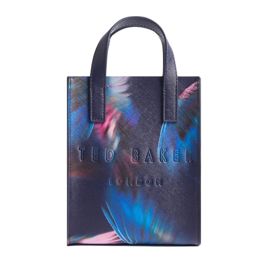 Ted Baker Feacon Feather Print Mini Icon Navy Bag - Image 1