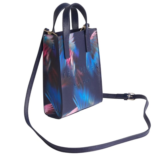 Ted Baker Feacon Feather Print Mini Icon Navy Bag - Image 2