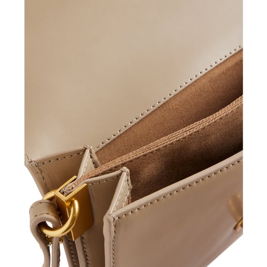 Ted Baker Kkaysa Polished Small Leather Taupe Crossbody Bag - Image 3