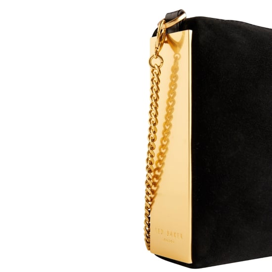 Ted Baker Jeiner Bar Detail Suede Black Crossbody Bag - Image 3