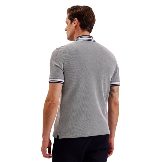 Ted Baker Phenes Regular Fit Textured Navy Polo Shirt - Image 2