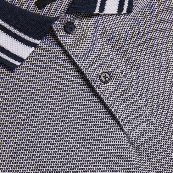 Ted Baker Phenes Regular Fit Textured Navy Polo Shirt - Image 5