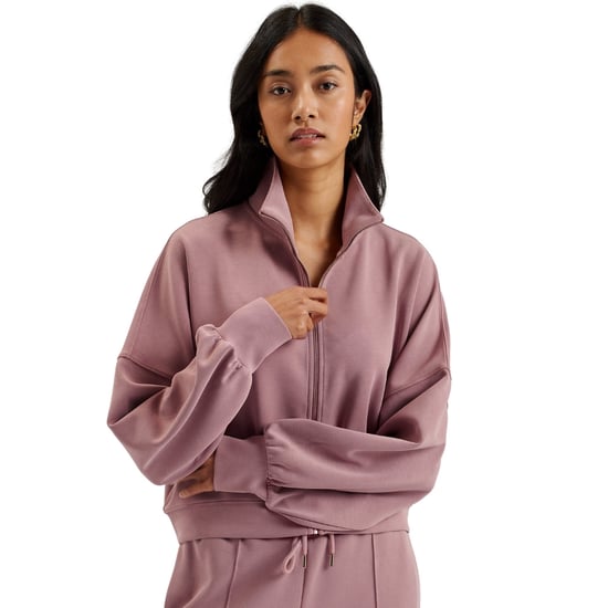 Ted Bake Aurora Cupro Dragkedja Genom Trattkrage Dammig Rosa Tröja - Image 2