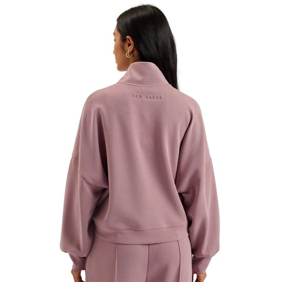 Ted Bake Aurora Cupro Dragkedja Genom Trattkrage Dammig Rosa Tröja - Image 3
