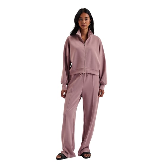 Ted Bake Aurora Cupro Dragkedja Genom Trattkrage Dammig Rosa Tröja - Image 4