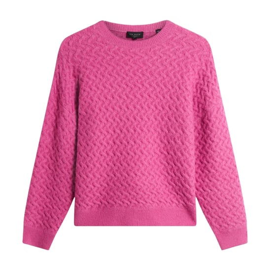 Ted Baker Morlea Horizontal Cable Relaxed Fit Roze Trui - Image 1