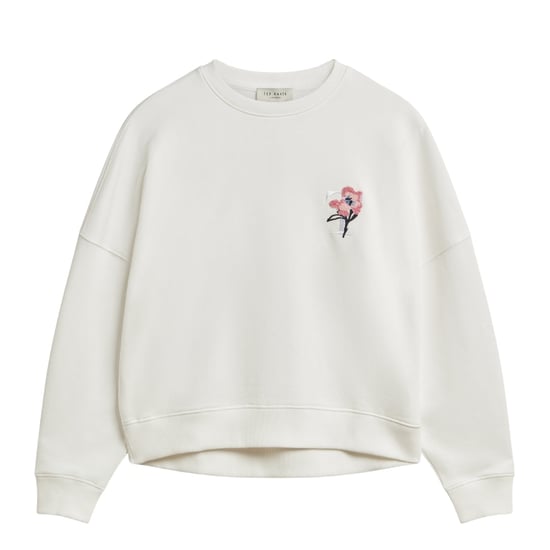 Ted Baker Janett Trui Met Geborduurd Logo En Ballonmouwen In Ivoorkleur - Image 1