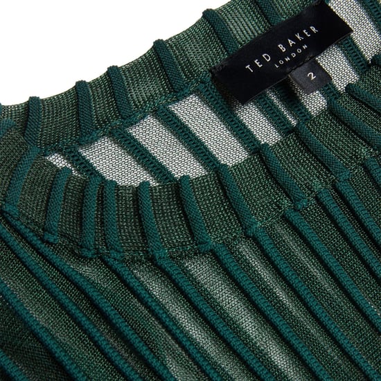 Ted Baker Nelly Doorschijnende Gestreepte Gebreide Top In Donkergroen - Image 3