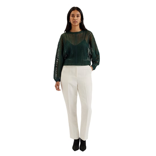 Ted Baker Nelly Doorschijnende Gestreepte Gebreide Top In Donkergroen - Image 6